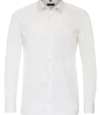 Redmond overhemd grote maat lange mouw uni wit strijkvrij