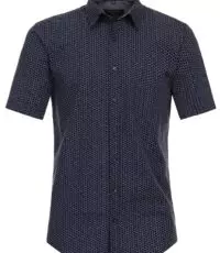 Casa Moda grote maat overhemd korte mouw blauw design
