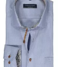 Casa Moda grote maat overhemd lange mouw blauw fantasie design