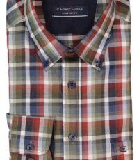 Casa Moda grote maat overhemd lange mouw gekleurde ruit button down