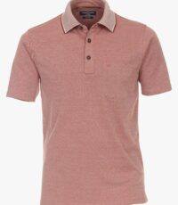 Casa Moda grote maat poloshirt lichtrood gemêleerd
