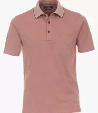 Casa Moda grote maat poloshirt lichtrood gemêleerd