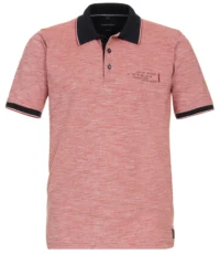 Casa Moda grote maat poloshirt rood gemêleerd