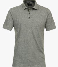Casa Moda grote maat poloshirt uni groen gemêleerd