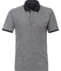 Casa Moda grote maat stretch poloshirt blauw streepjes design 4XL 5XL en 6XL