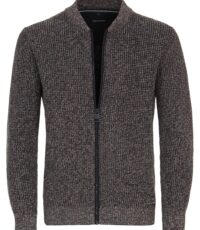 Casa Moda grote maat vest donkergrijs gemêleerd