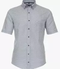 Casa Moda overhemd korte mouw in een palmboompjes design