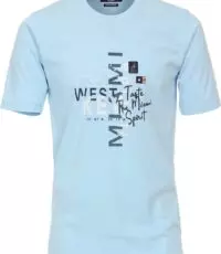 Casa Moda t-shirt grote maat lichtblauw Key West design