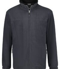 Grote maat fleece jack donkergrijs model Knut