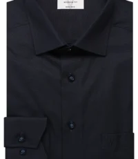 Marvelis grote maat overhemd lange mouw donkerblauw design strijkvrij