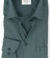 Marvelis grote maat overhemd lange mouw donkergroen design strijkvrij 2XL 3XL en 4XL