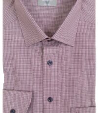 Marvelis grote maat overhemd lange mouw rood blokjes design strijkvrij