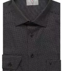 Marvelis grote maat overhemd lange mouw zwart design strijkvrij