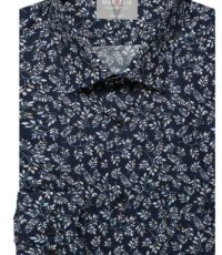 Marvelis overhemd donkerblauw blad design