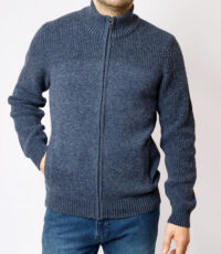 Pierre Cardin grote maat gebreid vest blauw met zijzakken