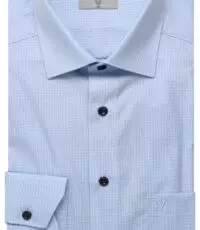 Marvelis grote maat overhemd lange mouw blauw blokjes design