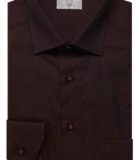 Marvelis grote maat overhemd lange mouw bordeauxrood design strijkvrij