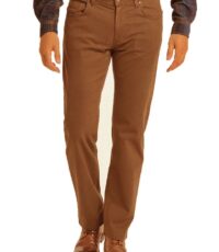 Pionier 5 pocket stretch jeans bruin gemêleerd model Peter