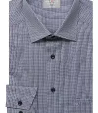 Marvelis grote maat overhemd lange mouw donkerblauw blokjes design strijkvrij 2XL 3XL grote maat