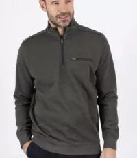 Pre End grote maat trui groen borstzakje met rits