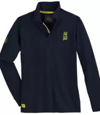 Redfield grote maat poloshirt lange mouw donkerblauw 1972 RDF 3XL t/m 8XL