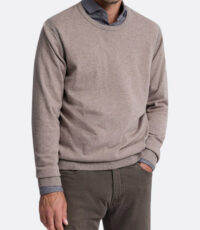 Pierre Cardin ronde hals trui taupe
