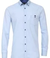 Casa Moda overhemd lange mouw blauw button down