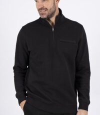 Pre End grote maat trui zwart borstzakje met rits