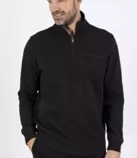 Pre End grote maat trui zwart borstzakje met rits