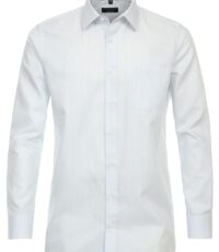 Redmond overhemd grote maat lange mouw lichtblauw lengte streepje strijkvrij 2XL 3XL 4XL