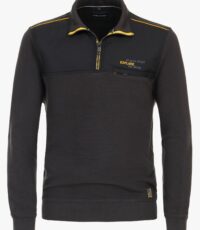 Casa Moda grote maat sweat troyer donkerblauw design