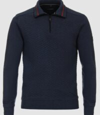 Casa Moda grote maat sweat troyer donkerblauw design