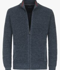 Casa Moda grote maat vest blauw gemêleerd