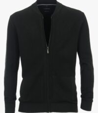 Casa Moda vest donkergroen met zijzakken en ingeweven structuurtje 3XL 4XL 5XL 6XL