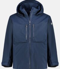Blue Wave grote maat parka jack donkerblauw