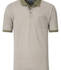 Casa Moda grote maat poloshirt groen en blauw design