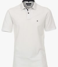 Casa Moda grote maat stretch poloshirt wit