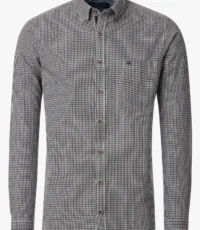 Casa Moda overhemd lange mouw blauw ruitje button down
