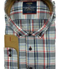 Casa Moda overhemd lange mouw gekleurde ruit button down