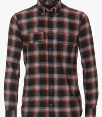 Casa Moda overshirt geruit dubbele borstzakken