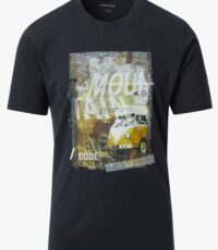 Casa Moda t-shirt grote maat donkerblauw Travel Code