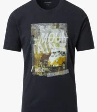 Casa Moda t-shirt grote maat donkerblauw Travel Code