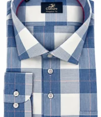 Culture overhemd lange mouw met borstzakje ruit design 5XL