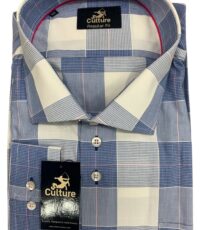 Culture overhemd lange mouw met borstzakje ruit design