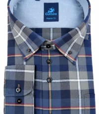 Culture overhemd lange mouw ruit design flanel