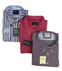 Giordano overhemden lange mouw 5XL 3 stuks.