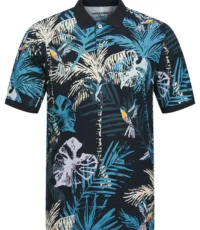 Jack & Jones poloshirt donkerblauw blad en bloem design