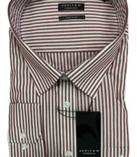 Jupiter overhemd lange mouw rood witte lengte streep