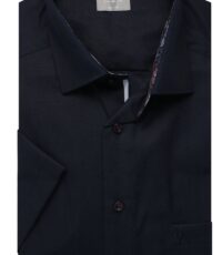 Marvelis grote maat overhemd korte mouw donkerblauw design strijkvrij
