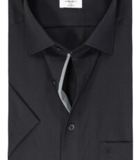 Marvelis grote maat overhemd korte mouw zwart design strijkvrij